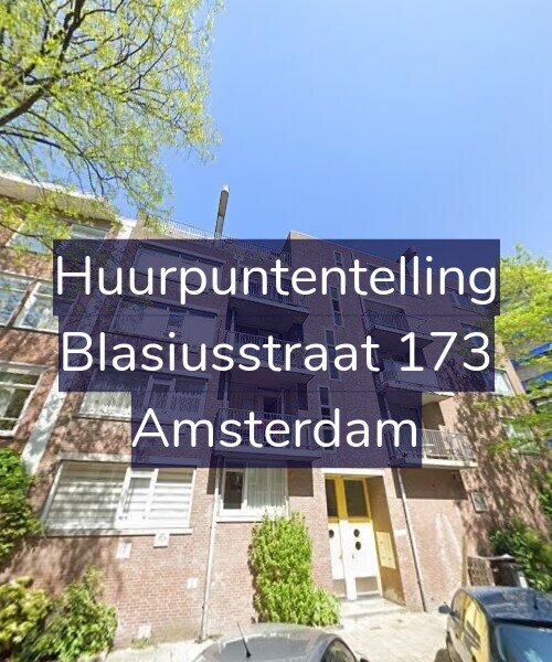 Foto gevel Huurpuntentelling voor Blasiusstraat 173, Amsterdam