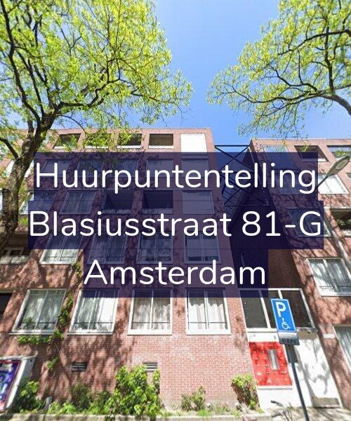 Foto gevel Huurpuntentelling voor Blasiusstraat 81-G, Amsterdam