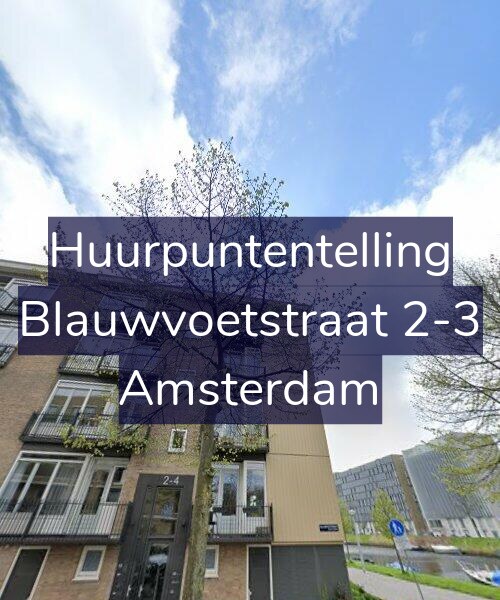 Foto gevel Huurpuntentelling voor Blauwvoetstraat 2-3, Amsterdam