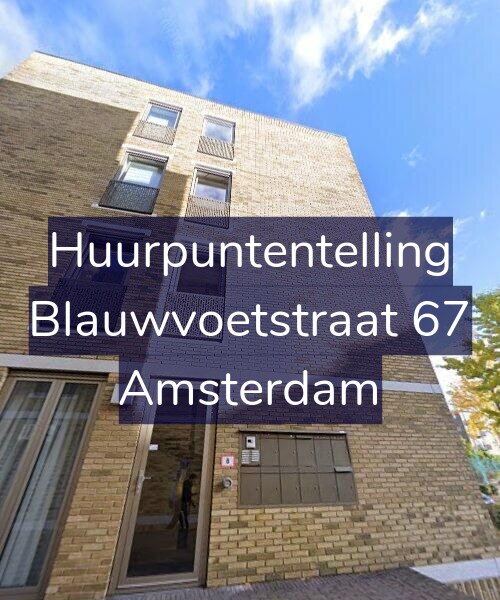 Foto gevel Huurpuntentelling voor Blauwvoetstraat 67, Amsterdam