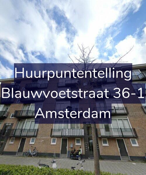 Foto gevel Huurpuntentelling voor Blauwvoetstraat 36-1, Amsterdam
