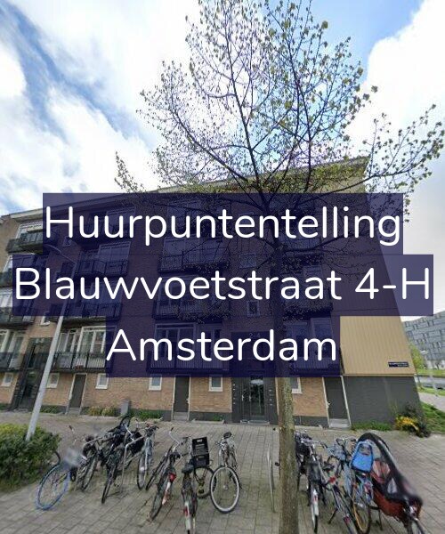 Foto gevel Huurpuntentelling voor Blauwvoetstraat 4-H, Amsterdam