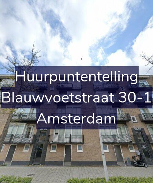 Foto gevel Huurpuntentelling voor Blauwvoetstraat 30-1, Amsterdam