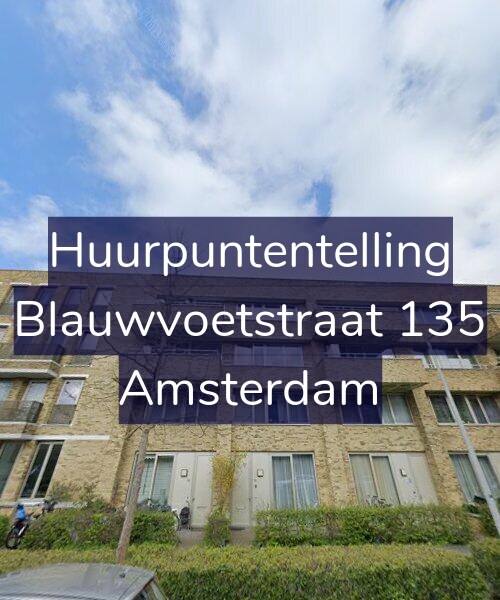 Foto gevel Huurpuntentelling voor Blauwvoetstraat 135, Amsterdam