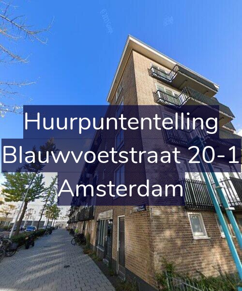 Foto gevel Huurpuntentelling voor Blauwvoetstraat 20-1, Amsterdam