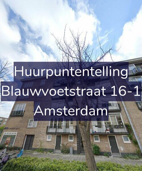 Foto gevel Huurpuntentelling voor Blauwvoetstraat 16-1, Amsterdam