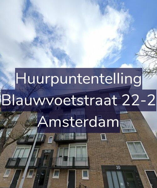 Foto gevel Huurpuntentelling voor Blauwvoetstraat 22-2, Amsterdam