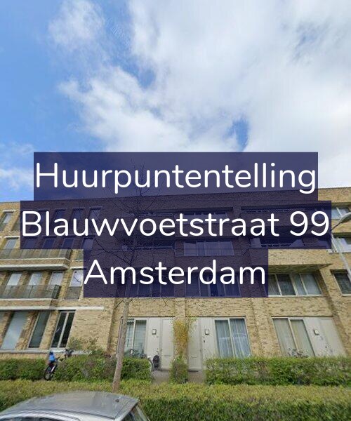 Foto gevel Huurpuntentelling voor Blauwvoetstraat 99, Amsterdam