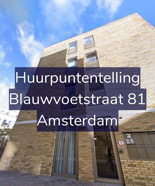 Foto gevel Huurpuntentelling voor Blauwvoetstraat 81, Amsterdam