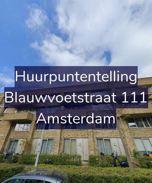 Foto gevel Huurpuntentelling voor Blauwvoetstraat 111, Amsterdam