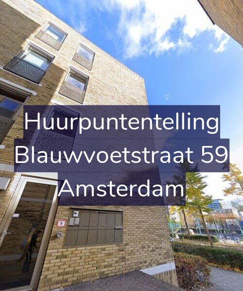 Foto gevel Huurpuntentelling voor Blauwvoetstraat 59, Amsterdam
