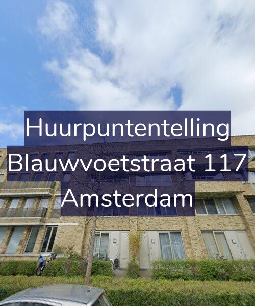 Foto gevel Huurpuntentelling voor Blauwvoetstraat 117, Amsterdam