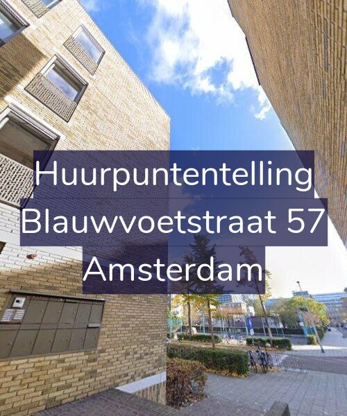 Foto gevel Huurpuntentelling voor Blauwvoetstraat 57, Amsterdam