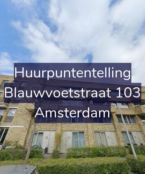 Foto gevel Huurpuntentelling voor Blauwvoetstraat 103, Amsterdam