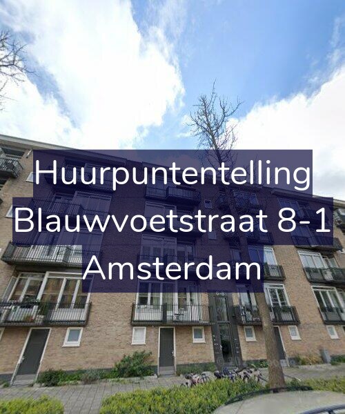 Foto gevel Huurpuntentelling voor Blauwvoetstraat 8-1, Amsterdam