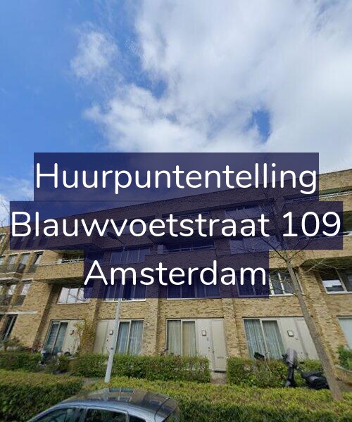 Foto gevel Huurpuntentelling voor Blauwvoetstraat 109, Amsterdam