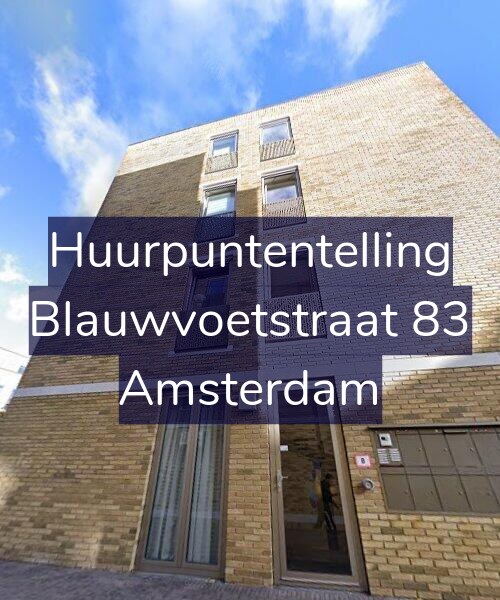Foto gevel Huurpuntentelling voor Blauwvoetstraat 83, Amsterdam