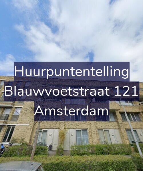Foto gevel Huurpuntentelling voor Blauwvoetstraat 121, Amsterdam
