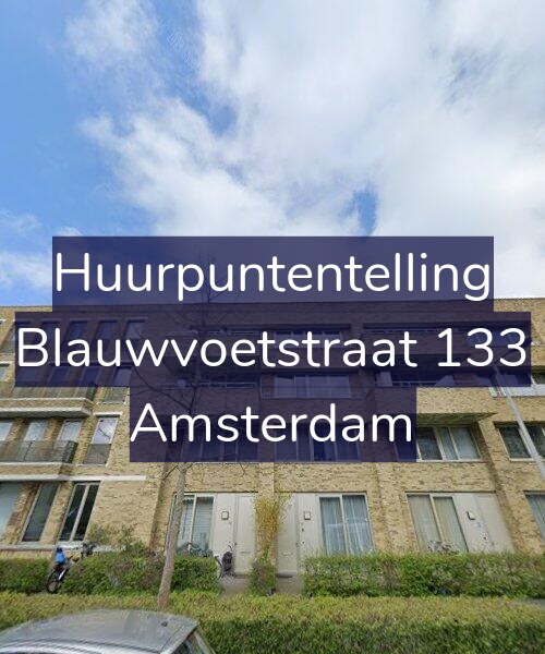 Foto gevel Huurpuntentelling voor Blauwvoetstraat 133, Amsterdam