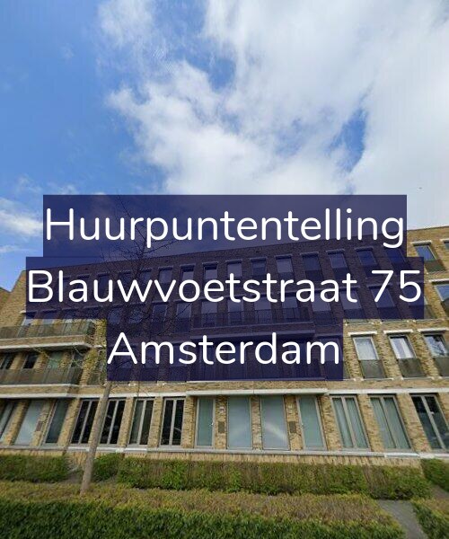 Foto gevel Huurpuntentelling voor Blauwvoetstraat 75, Amsterdam