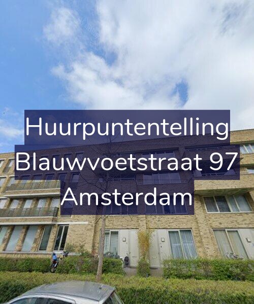 Foto gevel Huurpuntentelling voor Blauwvoetstraat 97, Amsterdam