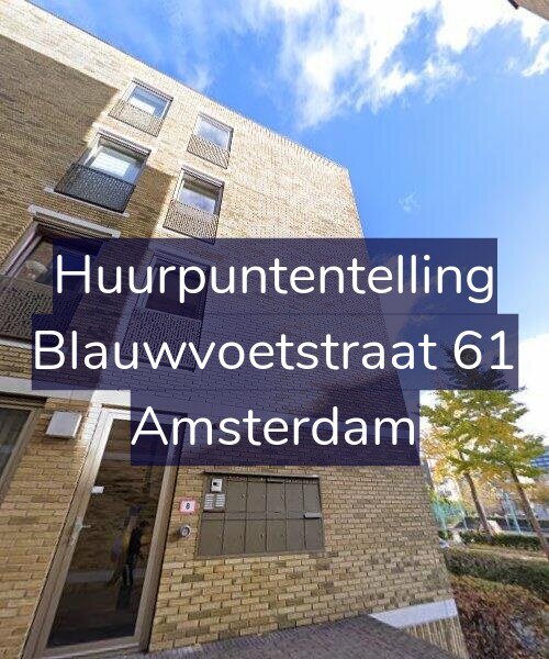 Foto gevel Huurpuntentelling voor Blauwvoetstraat 61, Amsterdam