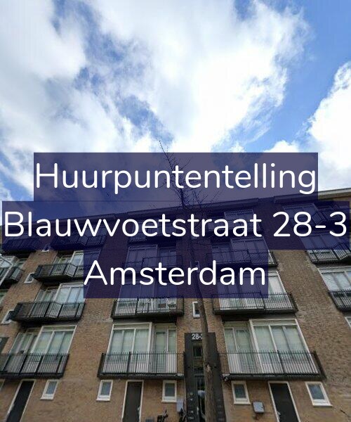 Foto gevel Huurpuntentelling voor Blauwvoetstraat 28-3, Amsterdam