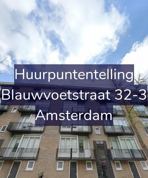 Foto gevel Huurpuntentelling voor Blauwvoetstraat 32-3, Amsterdam