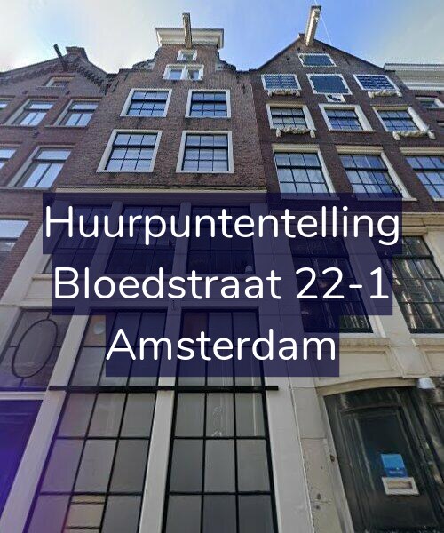 Foto gevel Huurpuntentelling voor Bloedstraat 22-1, Amsterdam