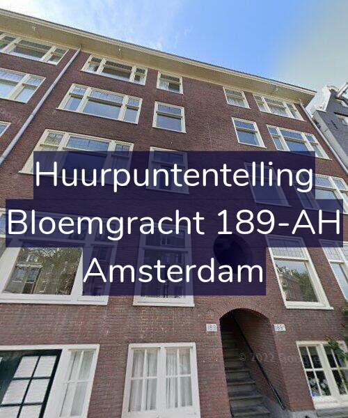 Foto gevel Huurpuntentelling voor Bloemgracht 189-AH, Amsterdam
