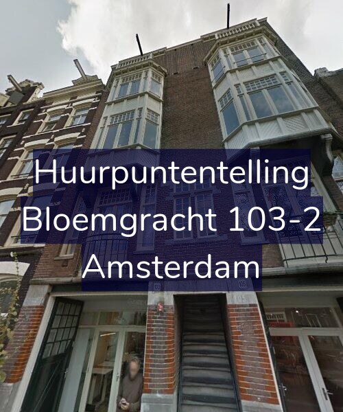 Foto gevel Huurpuntentelling voor Bloemgracht 103-2, Amsterdam