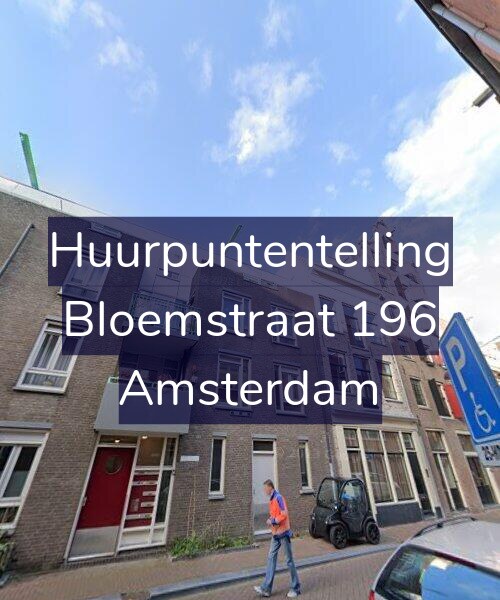 Foto gevel Huurpuntentelling voor Bloemstraat 196, Amsterdam