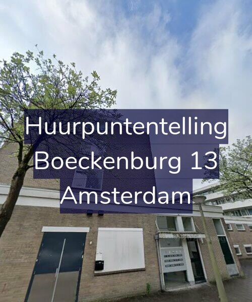 Foto gevel Huurpuntentelling voor Boeckenburg 13, Amsterdam