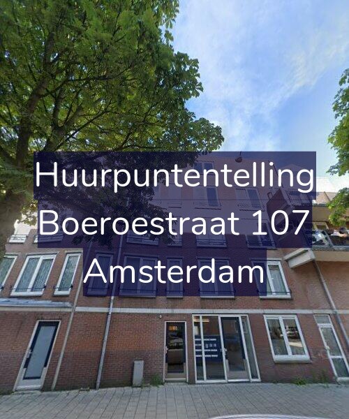 Foto gevel Huurpuntentelling voor Boeroestraat 107, Amsterdam