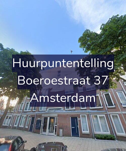 Foto gevel Huurpuntentelling voor Boeroestraat 37, Amsterdam