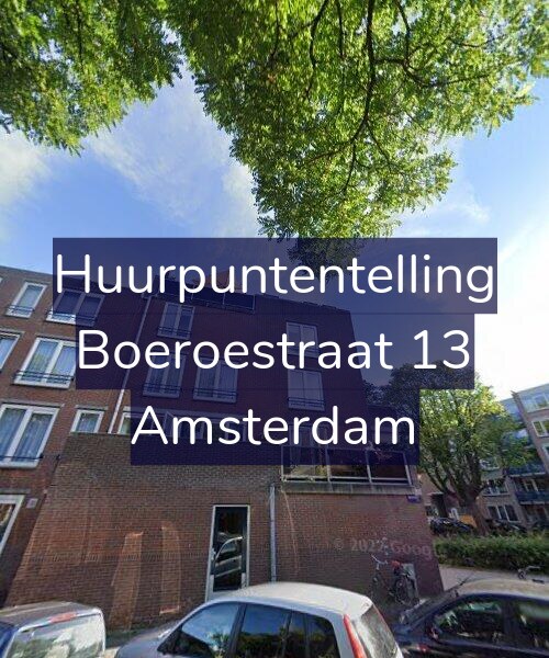 Foto gevel Huurpuntentelling voor Boeroestraat 13, Amsterdam