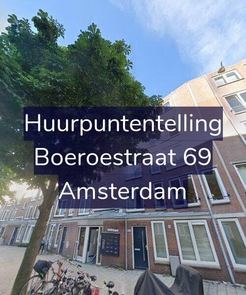 Foto gevel Huurpuntentelling voor Boeroestraat 69, Amsterdam