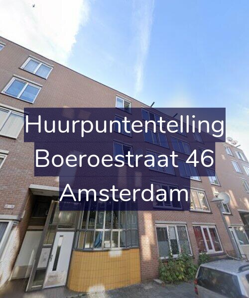 Foto gevel Huurpuntentelling voor Boeroestraat 46, Amsterdam