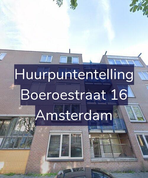 Foto gevel Huurpuntentelling voor Boeroestraat 16, Amsterdam