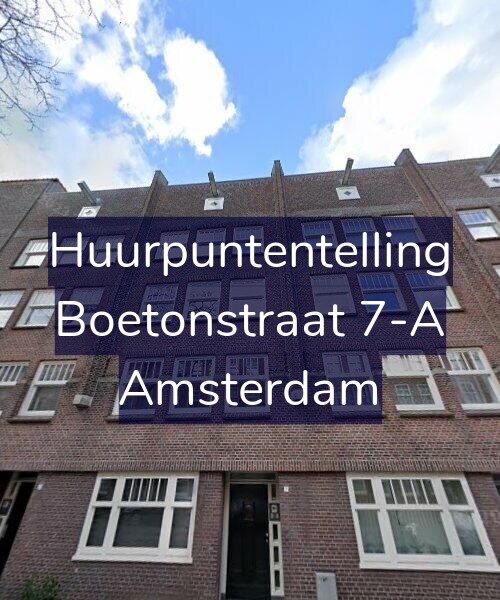 Foto gevel Huurpuntentelling voor Boetonstraat 7-A, Amsterdam