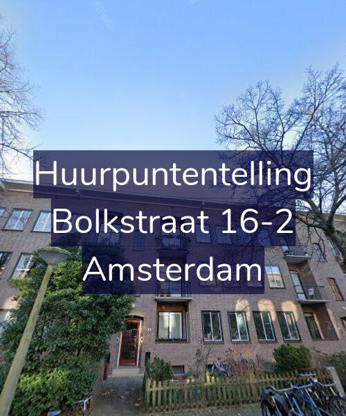 Foto gevel Huurpuntentelling voor Bolkstraat 16-2, Amsterdam