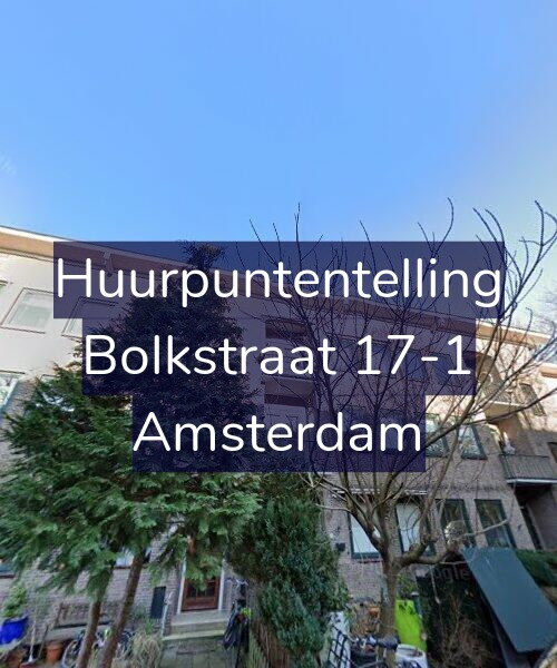 Foto gevel Huurpuntentelling voor Bolkstraat 17-1, Amsterdam