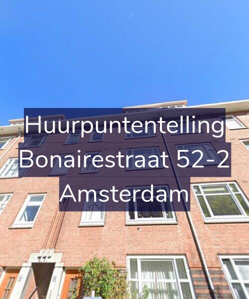 Foto gevel Huurpuntentelling voor Bonairestraat 52-2, Amsterdam