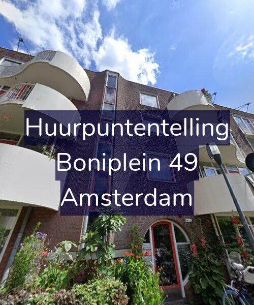 Foto gevel Huurpuntentelling voor Boniplein 49, Amsterdam