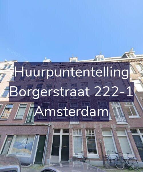 Foto gevel Huurpuntentelling voor Borgerstraat 222-1, Amsterdam