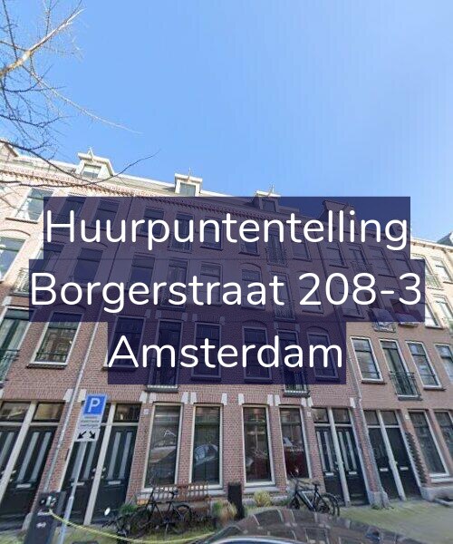 Foto gevel Huurpuntentelling voor Borgerstraat 208-3, Amsterdam