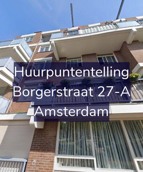 Foto gevel Huurpuntentelling voor Borgerstraat 27-A, Amsterdam