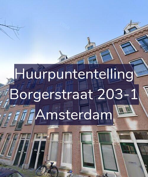 Foto gevel Huurpuntentelling voor Borgerstraat 203-1, Amsterdam
