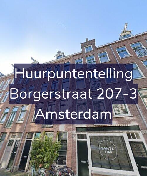 Foto gevel Huurpuntentelling voor Borgerstraat 207-3, Amsterdam
