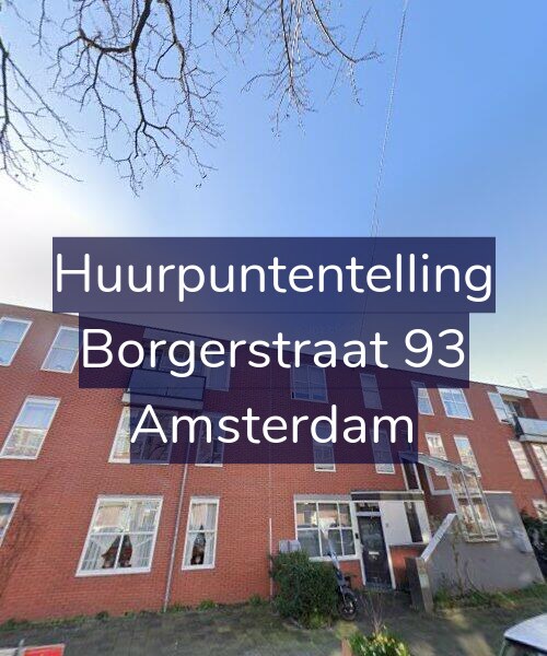 Foto gevel Huurpuntentelling voor Borgerstraat 93, Amsterdam